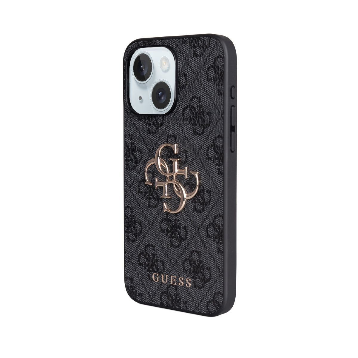 iPhone 15 Plus Kılıf Guess Orijinal Lisanslı PU Deri 4G Büyük Metal Logolu Çapraz Vücut Askılı Kılıf