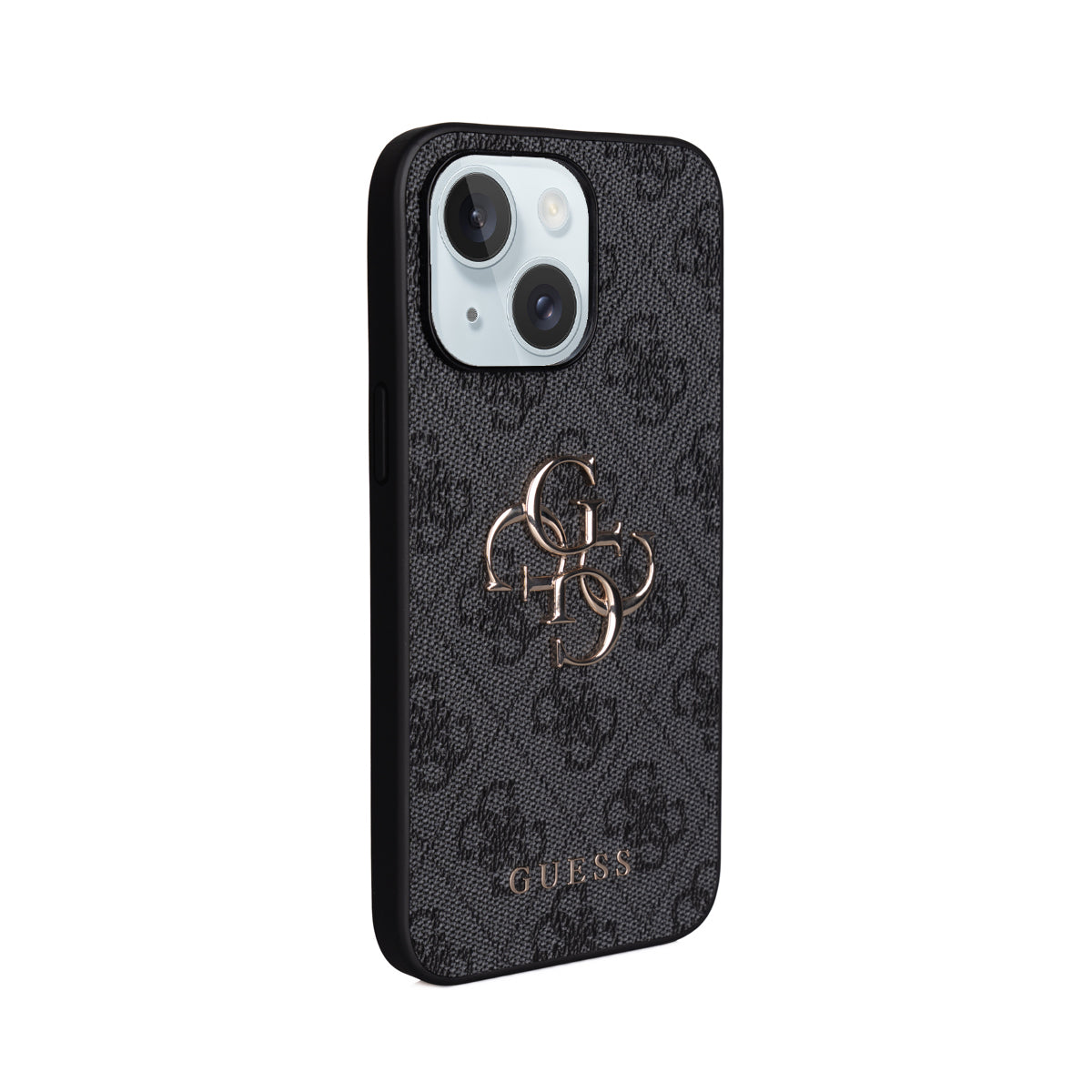 iPhone 15 Plus Kılıf Guess Orijinal Lisanslı PU Deri 4G Büyük Metal Logolu Çapraz Vücut Askılı Kılıf