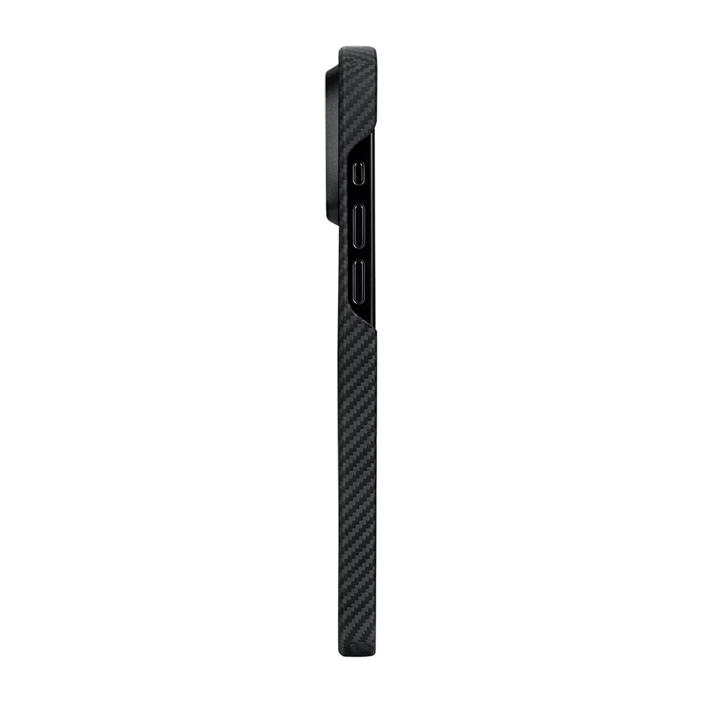 iPhone 15 Plus Kılıf M-safe Şarj Özellikli 600D Aramid Karbon Fiber Pitaka Tactile Woven Orchestra Serisi Overture Kılıf