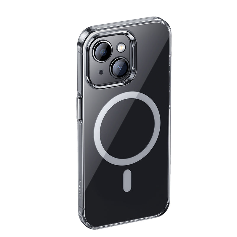 iPhone 15 Plus Kılıf M-safe Şarj Özellikli Benks Crystal Serisi Şeffaf Kılıf