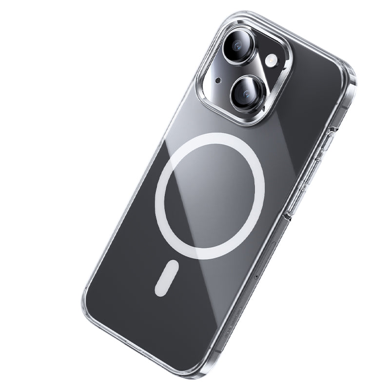 iPhone 15 Plus Kılıf M-safe Şarj Özellikli Benks Crystal Serisi Şeffaf Kılıf