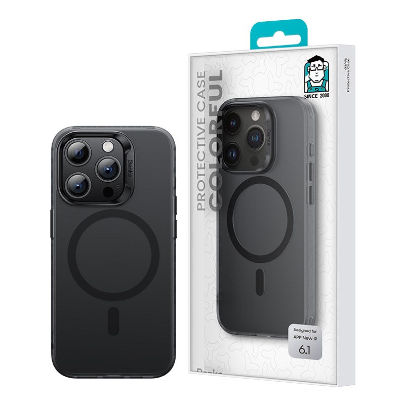 iPhone 15 Plus Kılıf M-safe Şarj Özellikli Benks Lucid Armor Kılıf