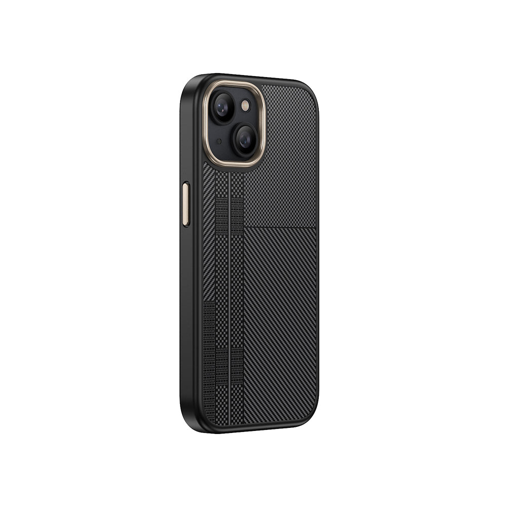 iPhone 15 Plus Kılıf M-safe Şarj Özellikli Karbon Fiber Görünümlü Zore Antina Kılıf