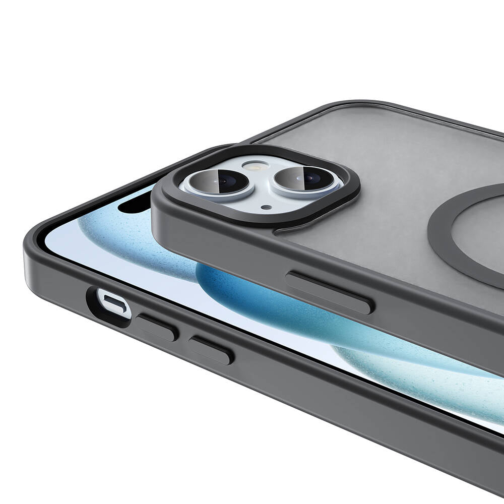 iPhone 15 Plus Kılıf M-safe Şarj Özellikli Mat Arka Yüzey Zore Sio Kılıf