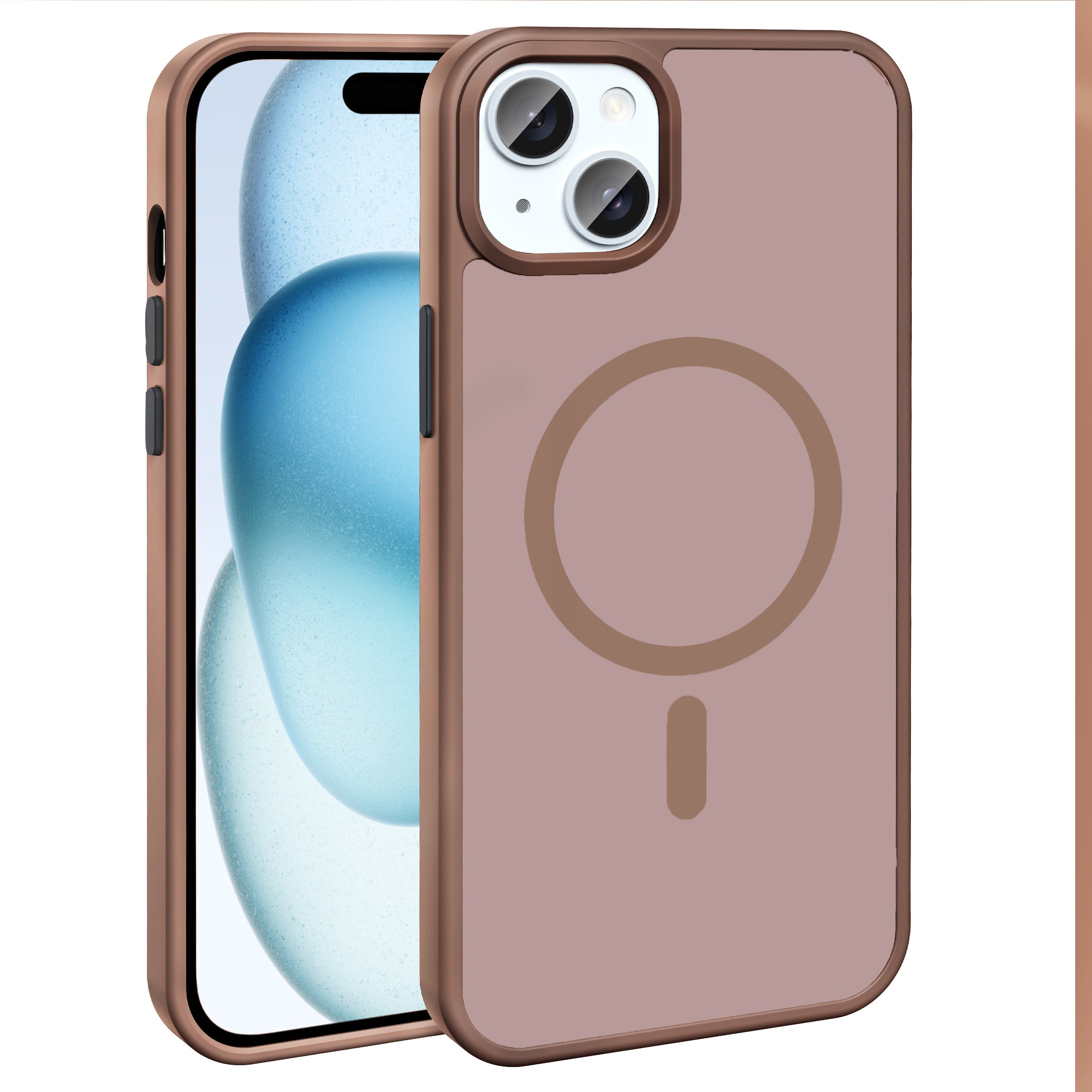 iPhone 15 Plus Kılıf M-safe Şarj Özellikli Mat Arka Yüzey Zore Sio Kılıf