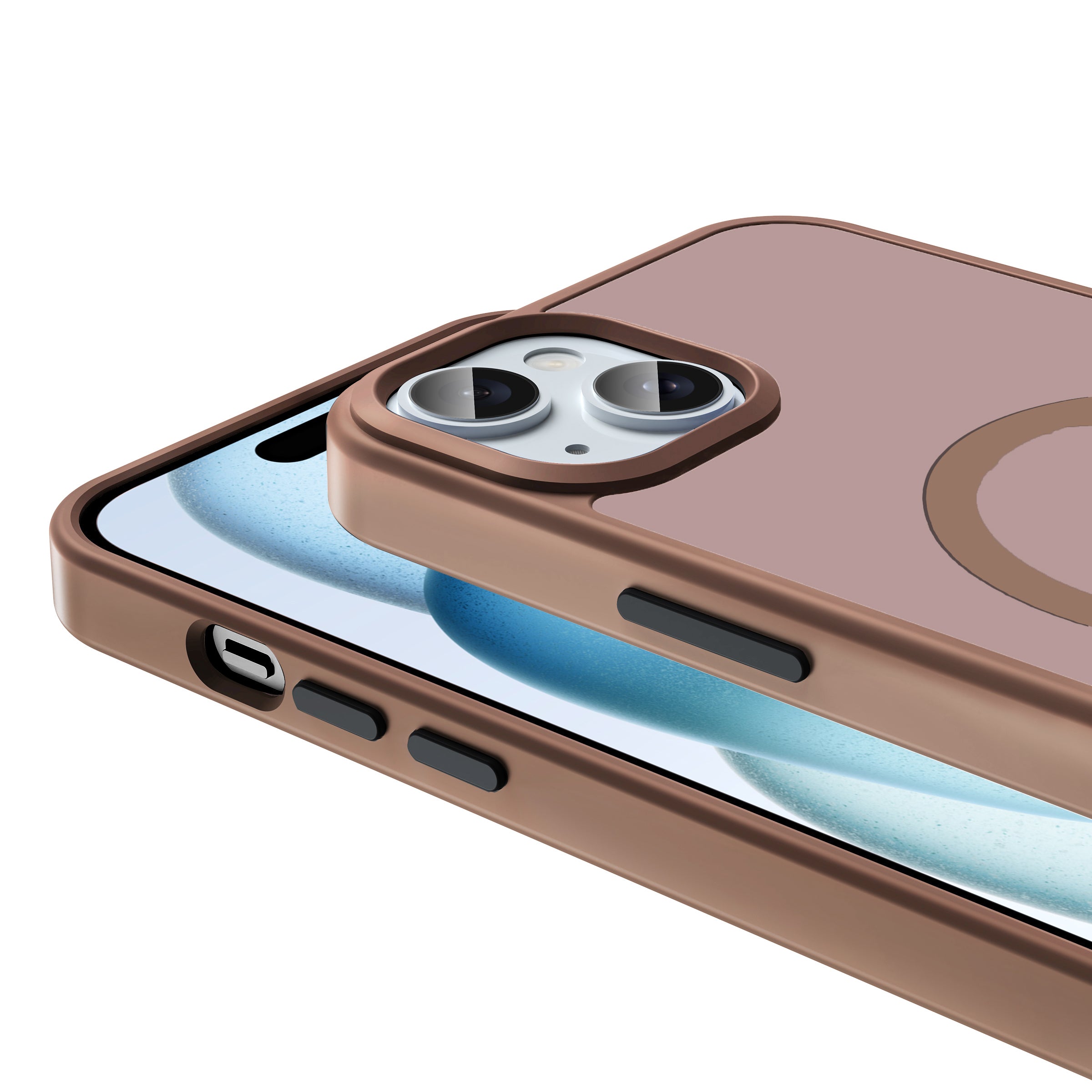 iPhone 15 Plus Kılıf M-safe Şarj Özellikli Mat Arka Yüzey Zore Sio Kılıf