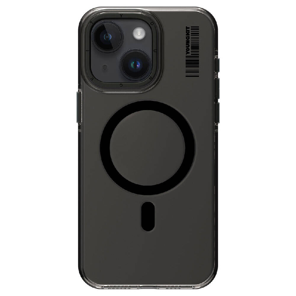 iPhone 15 Plus Kılıf M-safe Şarj Özellikli Şeffaf Youngkit Crystal Shield Serisi Kılıf