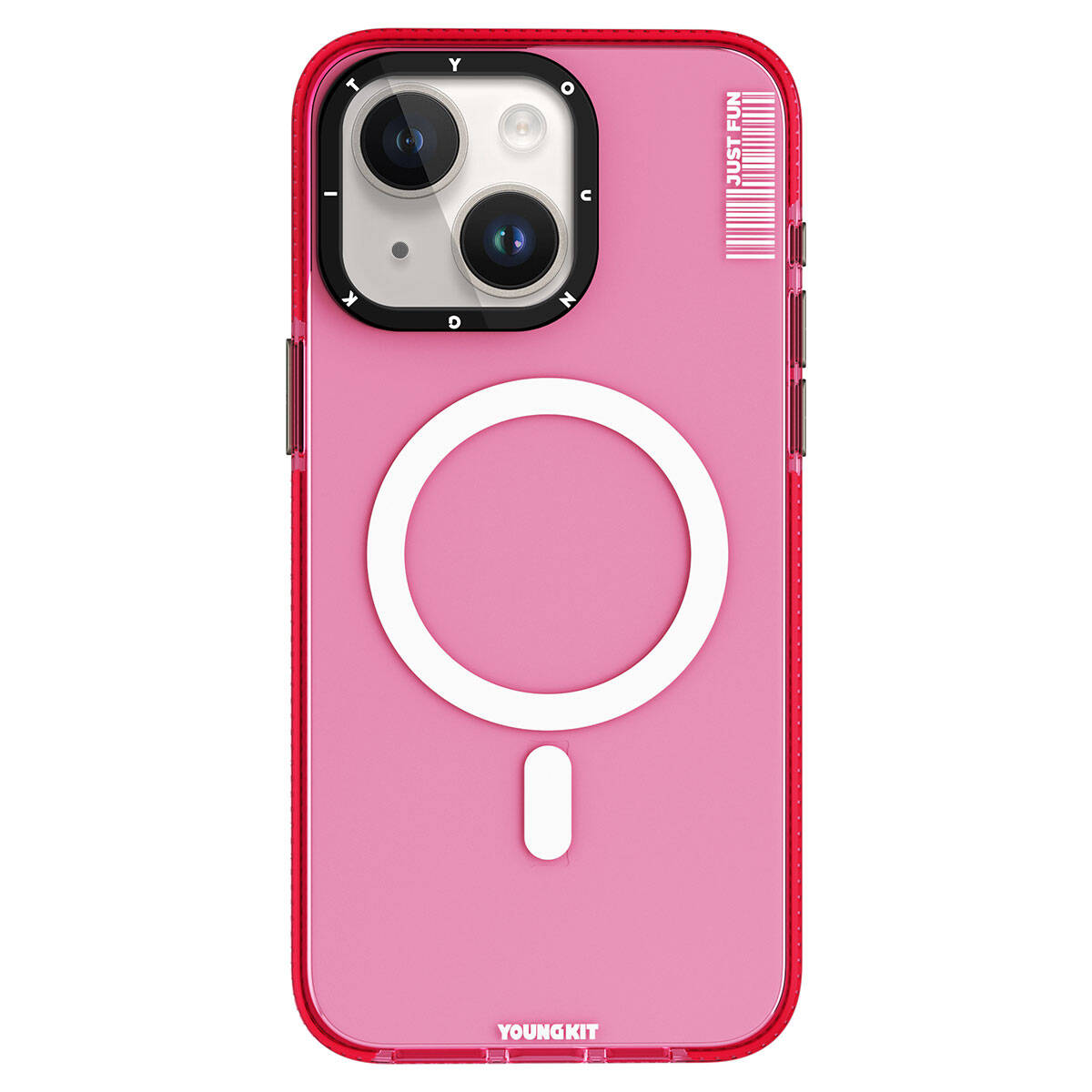 iPhone 15 Plus Kılıf M-safe Şarj Özellikli YoungKit Crystal Color Serisi Kılıf