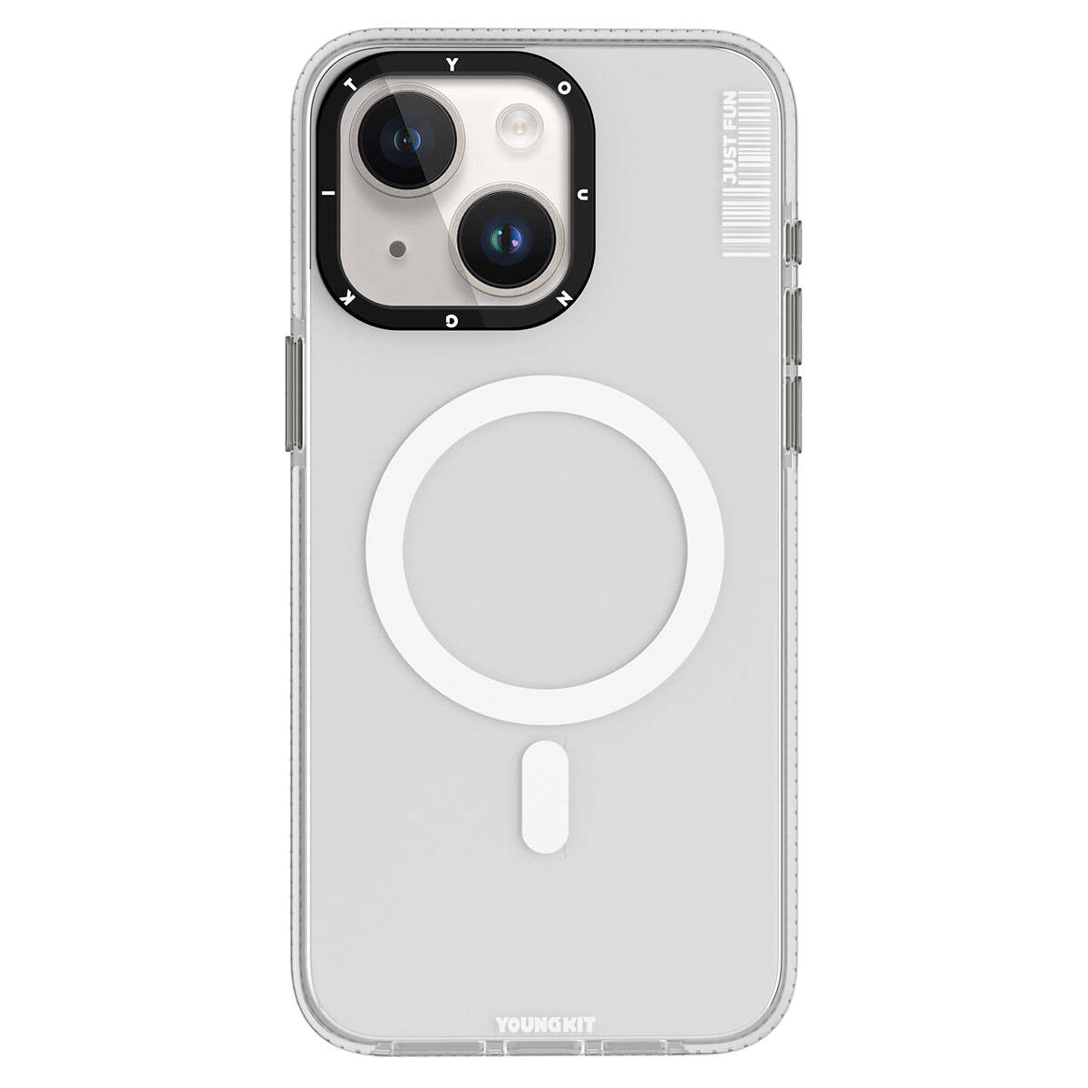 iPhone 15 Plus Kılıf M-safe Şarj Özellikli YoungKit Crystal Color Serisi Kılıf