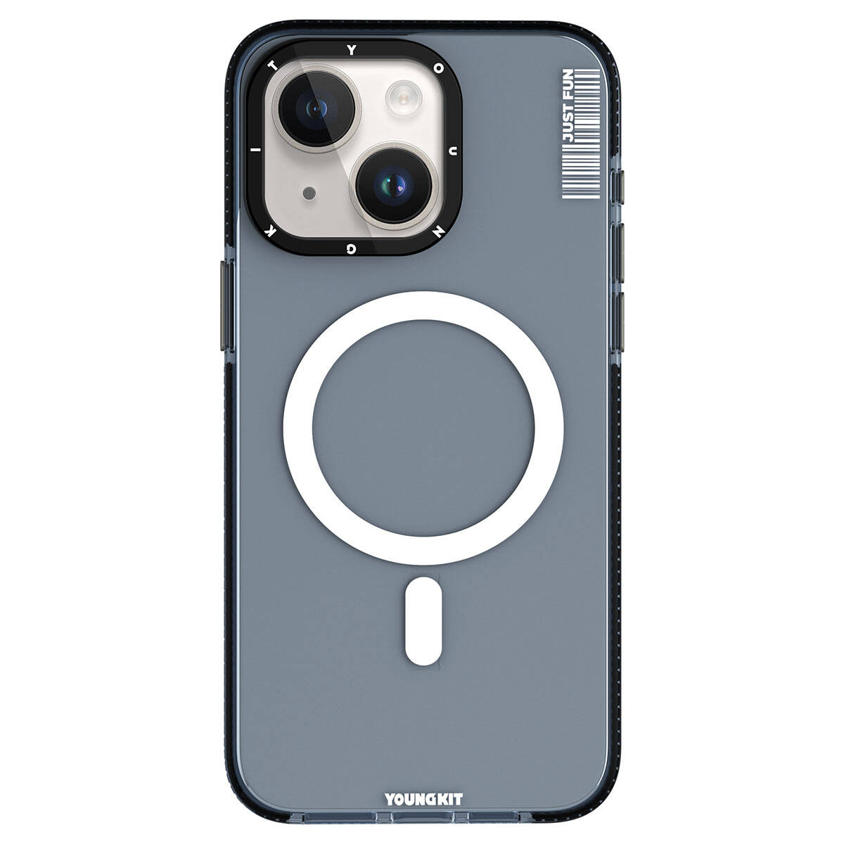 iPhone 15 Plus Kılıf M-safe Şarj Özellikli YoungKit Crystal Color Serisi Kılıf