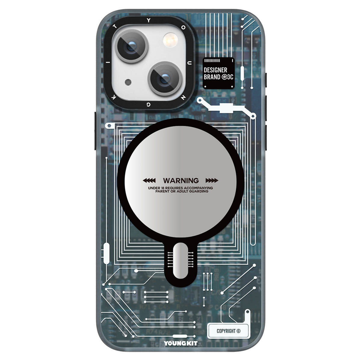 iPhone 15 Plus Kılıf M-safe Şarj Özellikli YoungKit Technology Serisi Kılıf