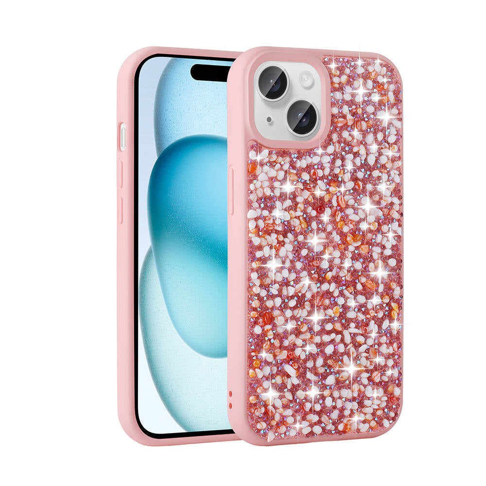 iPhone 15 Plus Kılıf Parlak Taşlı Tasarım Zore Linea Kılıf