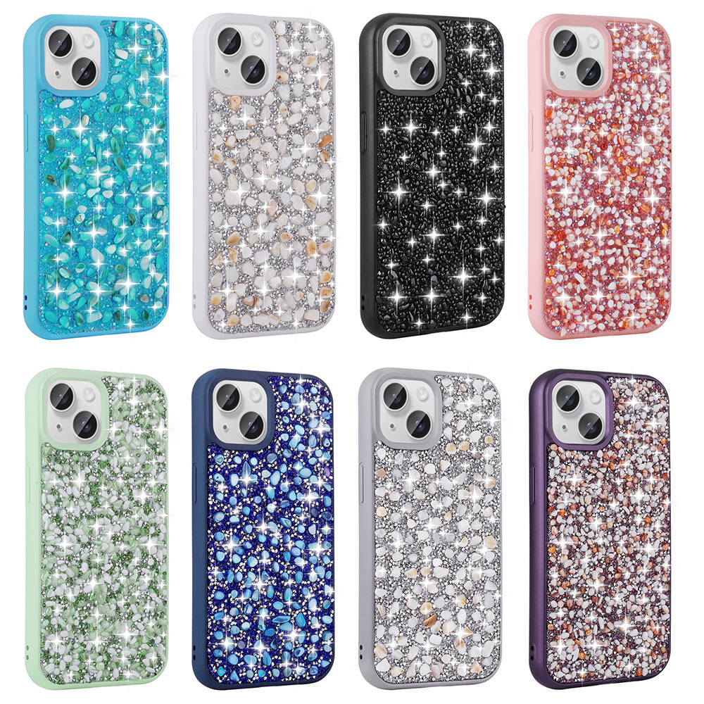 iPhone 15 Plus Kılıf Parlak Taşlı Tasarım Zore Linea Kılıf