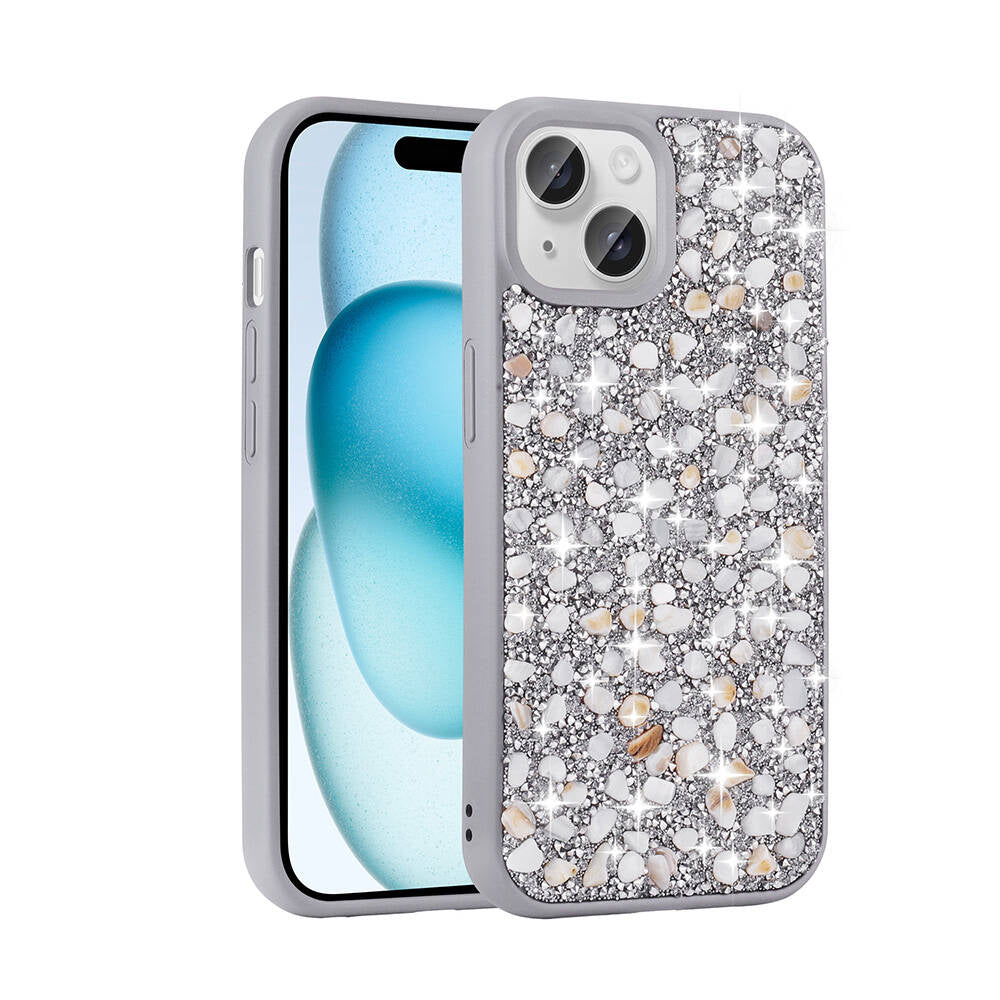 iPhone 15 Plus Kılıf Parlak Taşlı Tasarım Zore Linea Kılıf