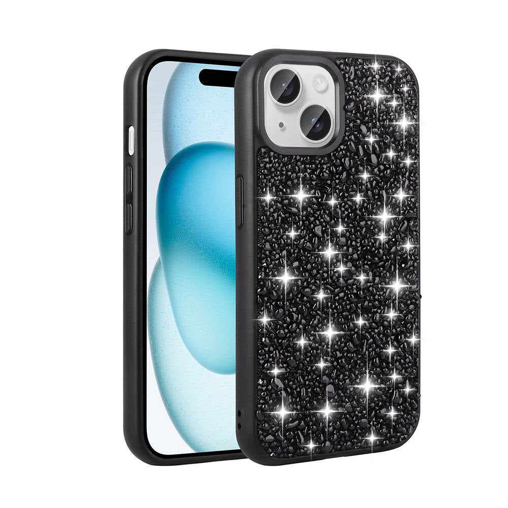 iPhone 15 Plus Kılıf Parlak Taşlı Tasarım Zore Linea Kılıf