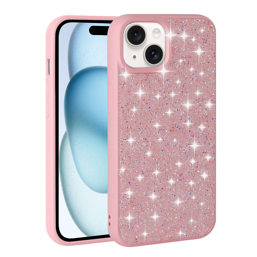 iPhone 15 Plus Kılıf Parlak Taşlı Tasarım Zore Pırlanta Kılıf