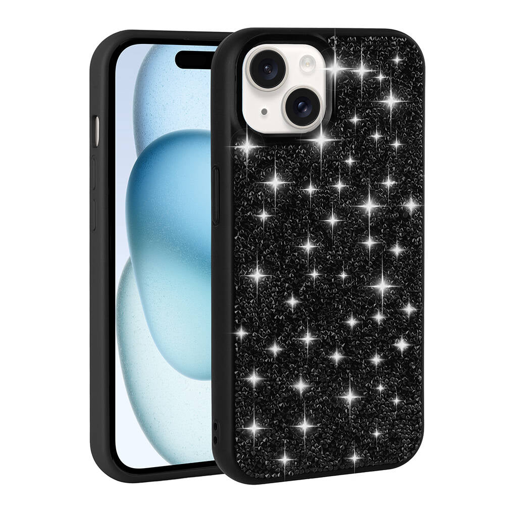 iPhone 15 Plus Kılıf Parlak Taşlı Tasarım Zore Pırlanta Kılıf