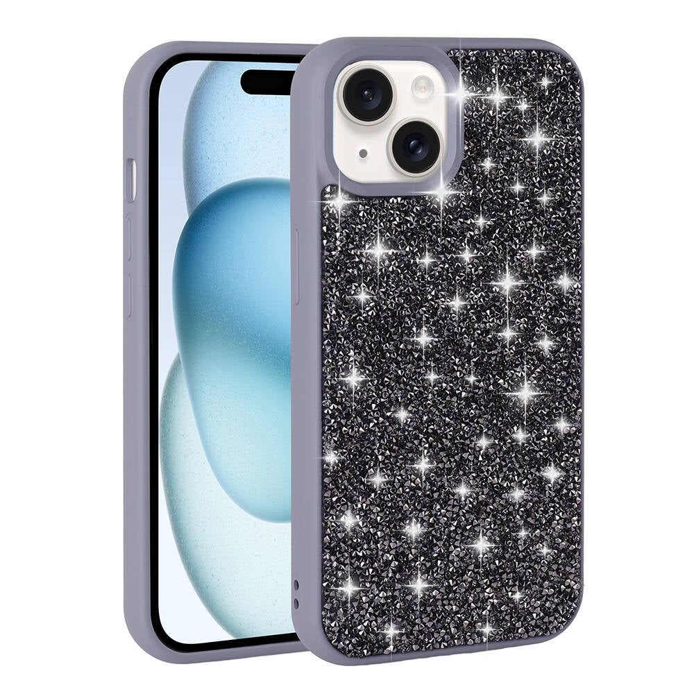 iPhone 15 Plus Kılıf Parlak Taşlı Tasarım Zore Pırlanta Kılıf