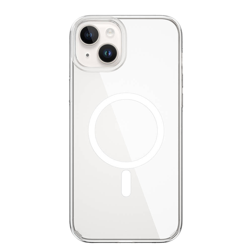 iPhone 15 Plus Kılıf Wiwu BC-022 M-safe Şarj Özellikli Şeffaf Transparan Kılıf