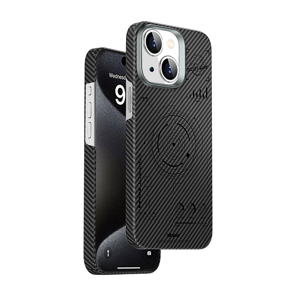 iPhone 15 Plus Kılıf Wiwu HHX-016 Karbon Fiber 600D Mars Kevlar Kılıf
