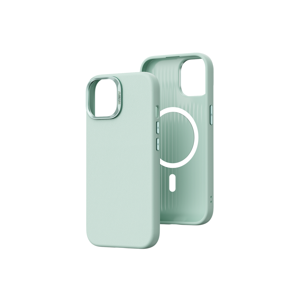 iPhone 15 Plus Kılıf Wiwu SP-019 M-safe Şarj Özellikli Vegan Leather Deri Kılıf