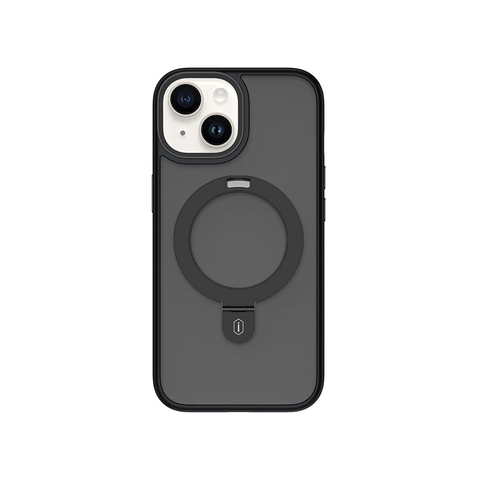 iPhone 15 Plus Kılıf Wiwu ZMM-010 M-safe Şarj Özellikli Mat Arka Yüzey Standlı Kılıf