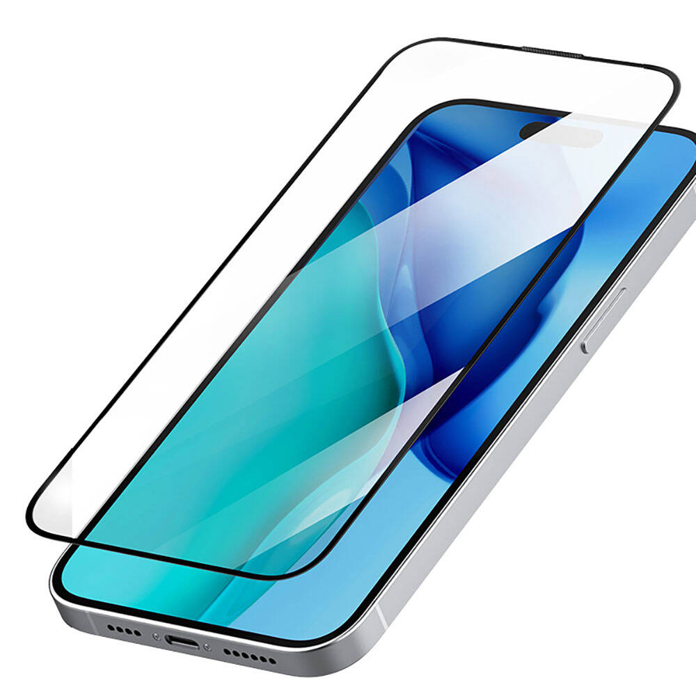 iPhone 15 Plus Recci RSP-A22HD Full Transparan Temperli Cam Ekran Koruyucu