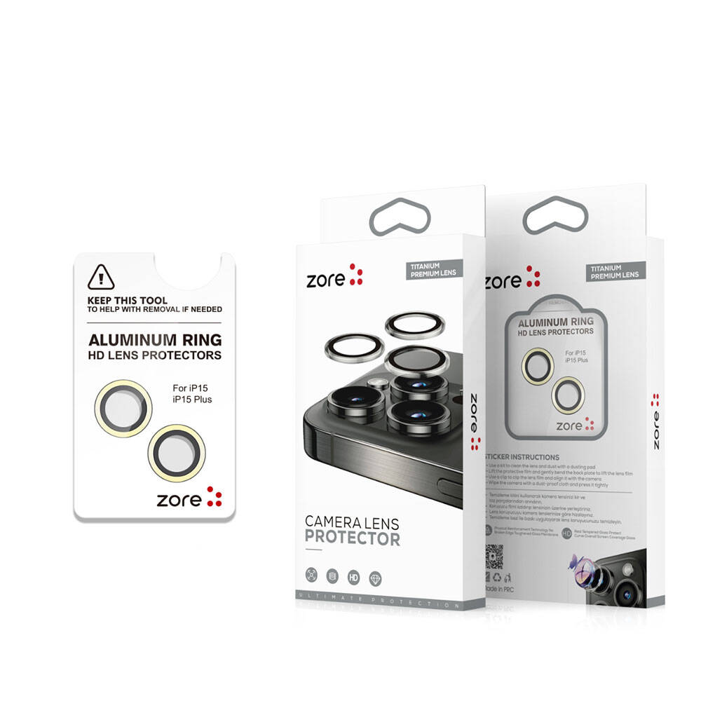 iPhone 15 Plus Zore Safir CL-15 Parmak İzi Bırakmayan Anti-Reflective Kamera Lens Koruyucu