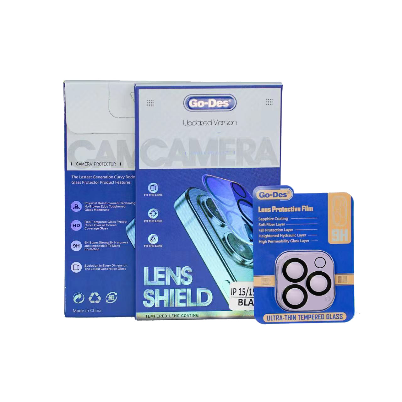 iPhone 15 Pro Go Des Lens Shield CL-14 Kamera Lens Koruyucu