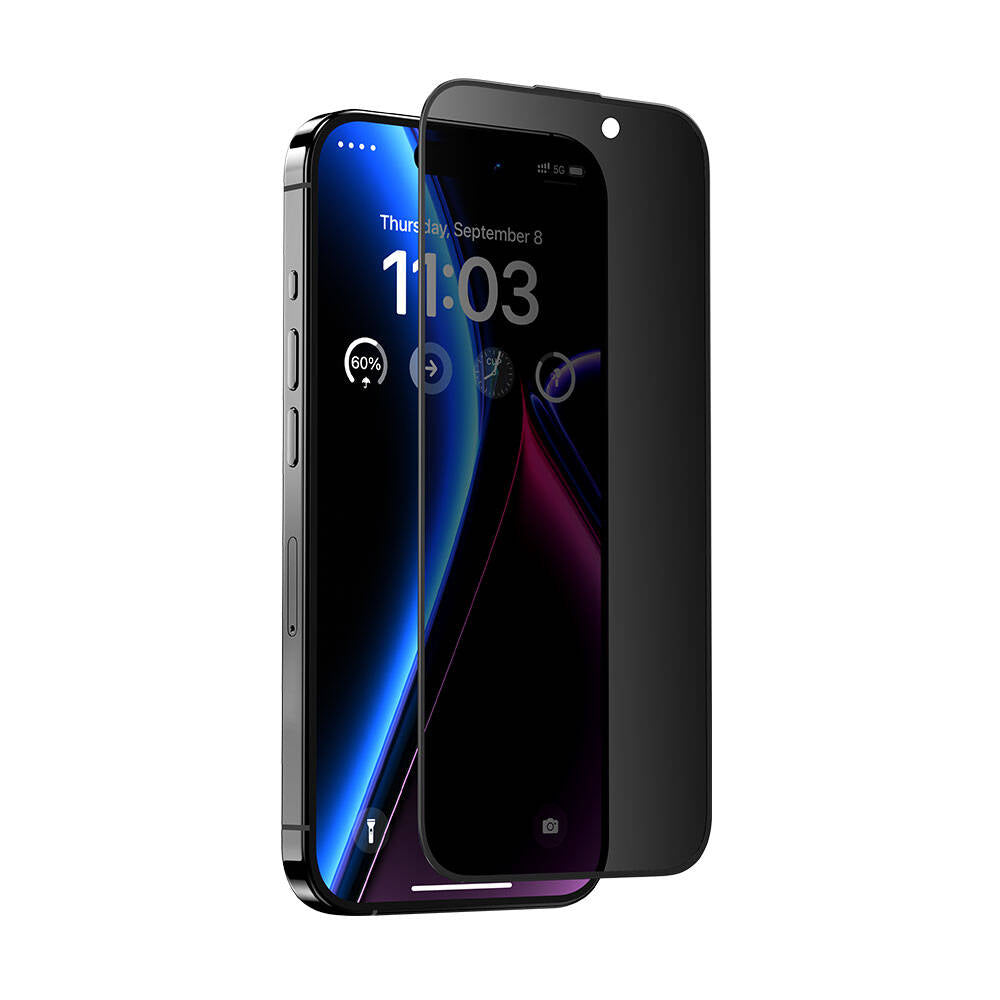iPhone 15 Pro Hidrofobik Ve Oleofobik Özellikli Benks Privacy Air Shield Ekran Koruyucu 10'lu Paket