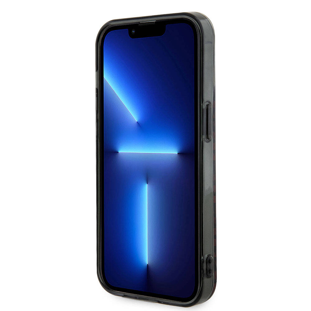 iPhone 15 Pro Kılıf AMG Orijinal Lisanslı Çift Katmanlı Büyük Logolu Dörtgen Şerit Desenli Kılıf