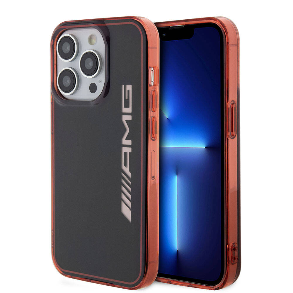 iPhone 15 Pro Kılıf AMG Orijinal Lisanslı Çift Katmanlı Şeffaf Büyük Logo Kılıf