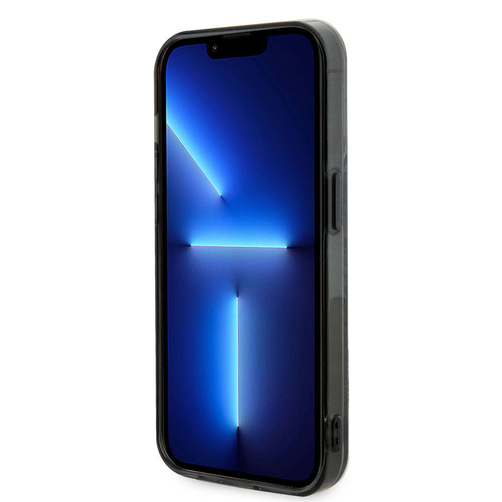 iPhone 15 Pro Kılıf AMG Orijinal Lisanslı M-safe Şarj Özellikli Transparan Dörtgen Desenli Kılıf