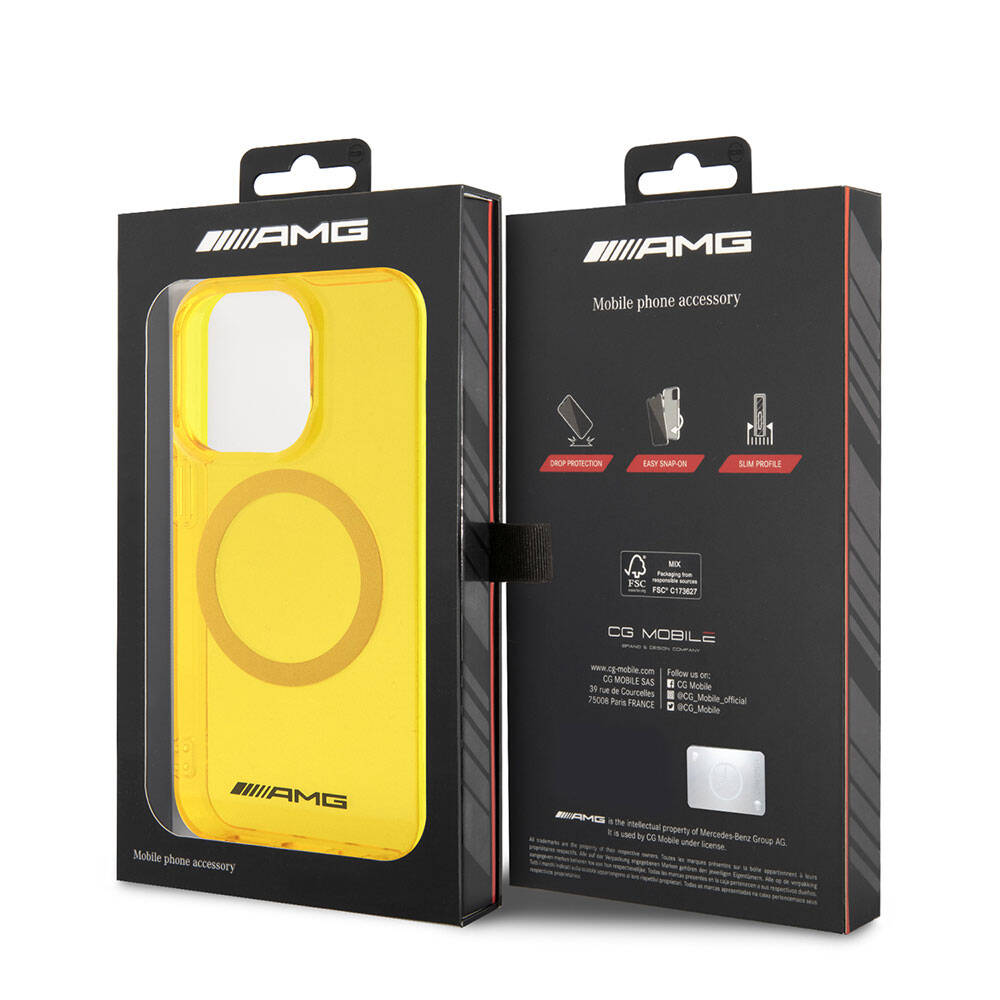 iPhone 15 Pro Kılıf AMG Orijinal Lisanslı M-safe Şarj Özellikli Transparan Kılıf