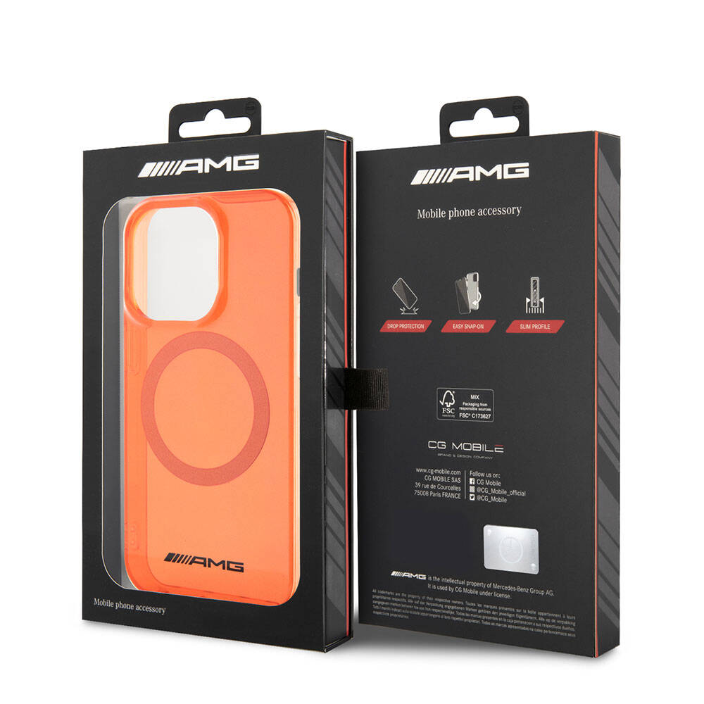 iPhone 15 Pro Kılıf AMG orijinal Lisanslı M-safe Şarj Özellikli Transparan Kılıf