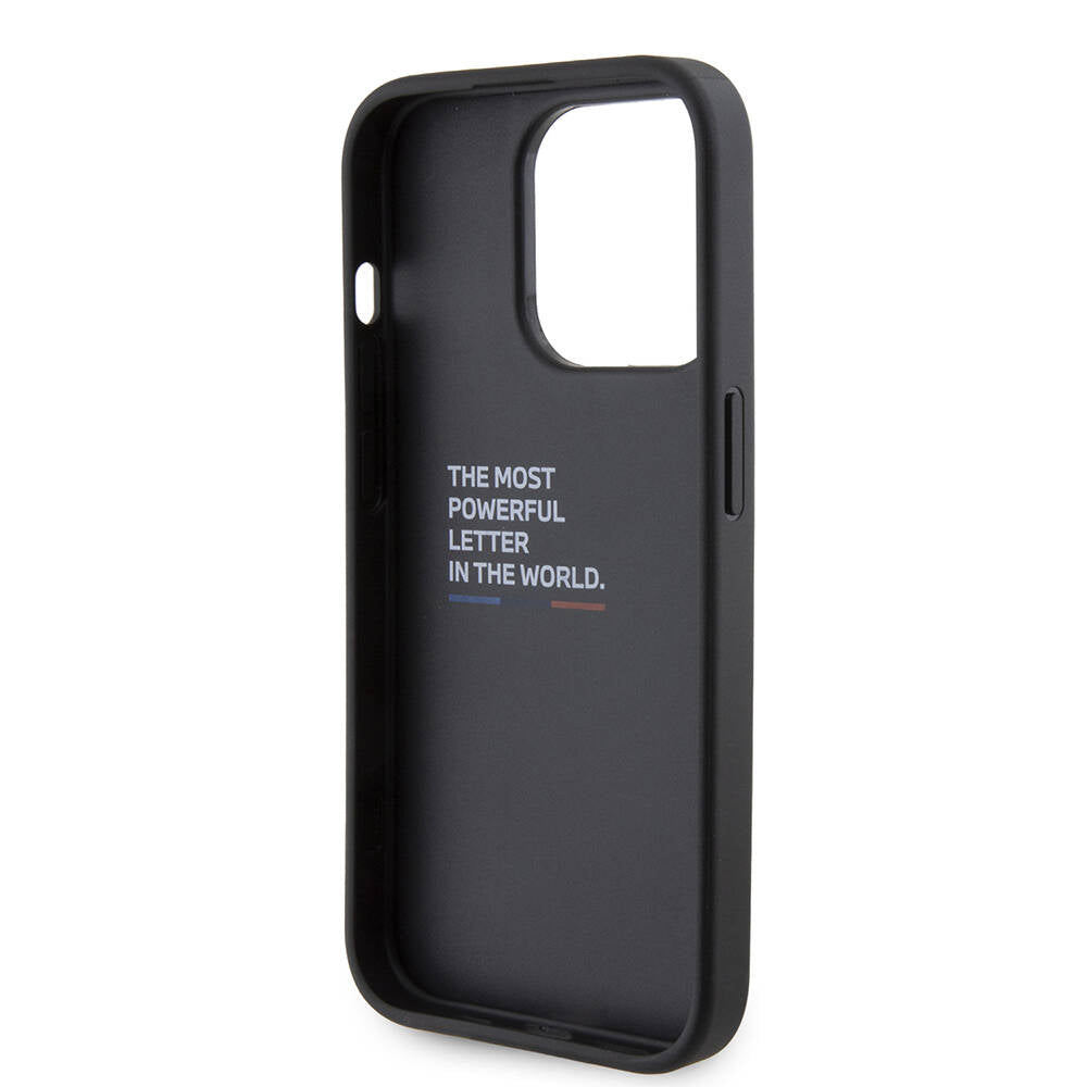 iPhone 15 Pro Kılıf BMW Orijinal Lisanslı M Şerit ve Logolu Standlı Kılıf