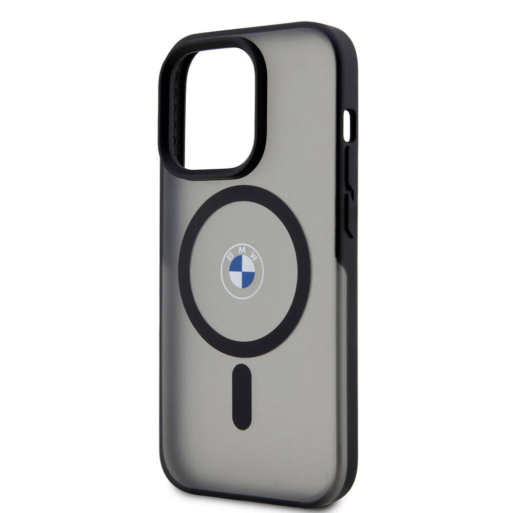 iPhone 15 Pro Kılıf BMW Orijinal Lisanslı M-safe Şarj Özellikli IML Baskı Logolu Buzlu Mat Kılıf