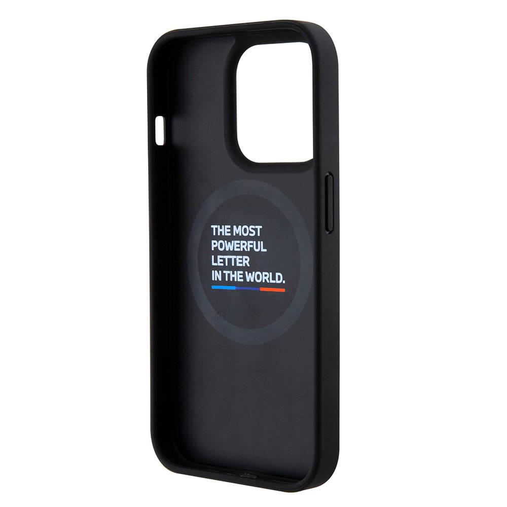 iPhone 15 Pro Kılıf BMW Orijinal Lisanslı M-safe Şarj Özellikli M Logolu PU Karbon Kılıf