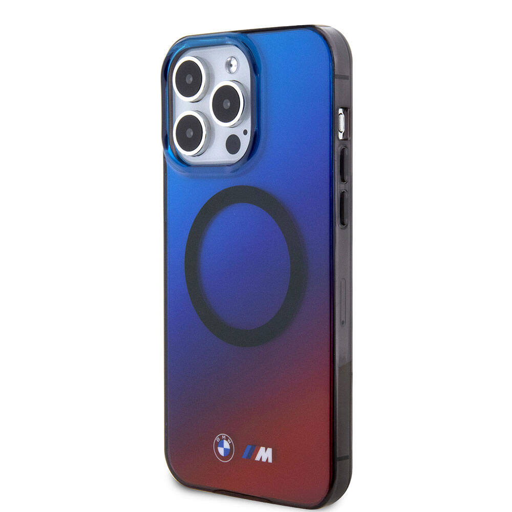 iPhone 15 Pro Kılıf BMW M-safe Şarj Özellikli Transparan Renk Geçişli Dizayn Orijinal Lisanslı Kılıf