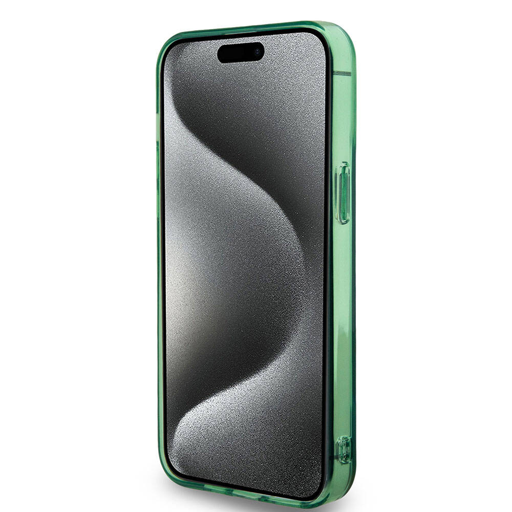 iPhone 15 Pro Kılıf BMW M-safe Şarj Özellikli Transparan Tricolor Stripes Orijinal Lisanslı Kılıf
