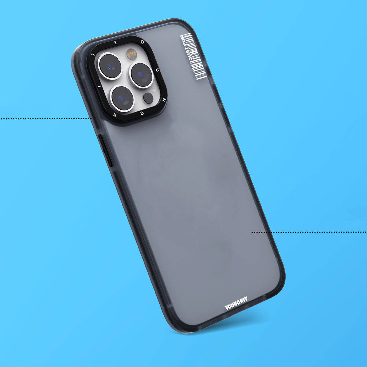 iPhone 15 Pro Kılıf Buzlu Mat Tasarım Youngkit Colored Sand Serisi Kılıf