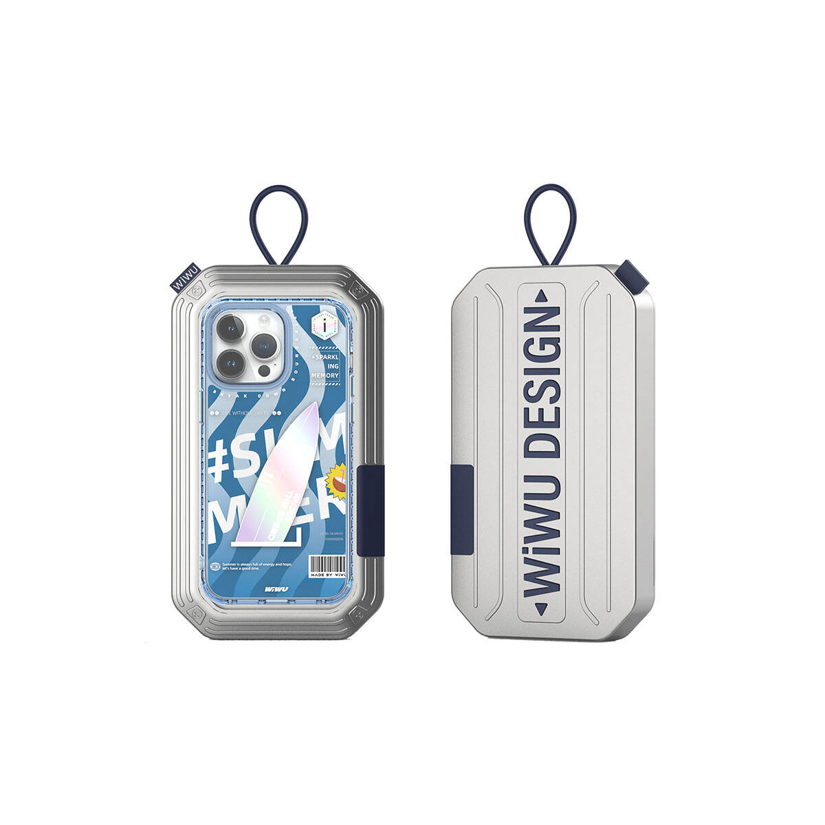 iPhone 15 Pro Kılıf Çift Katman Desenli Wiwu Summer Serisi Kılıf