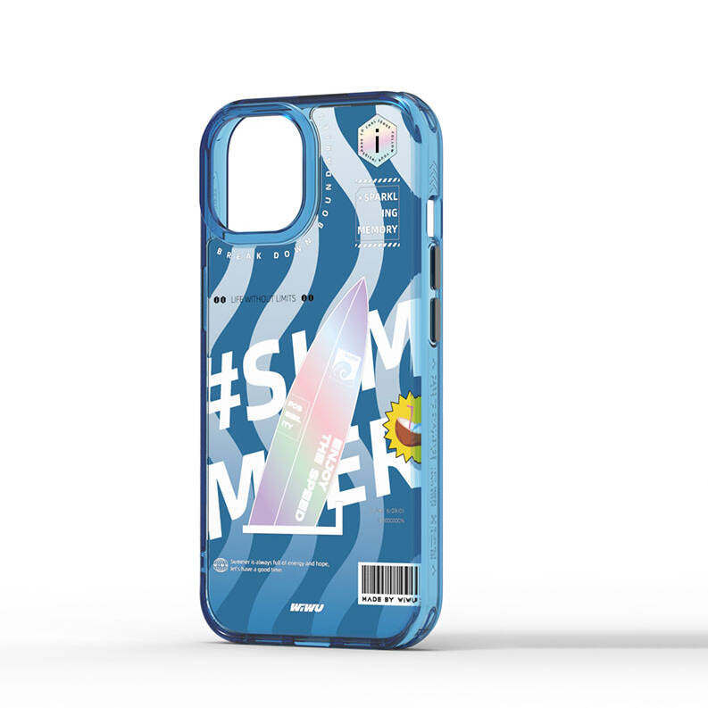 iPhone 15 Pro Kılıf Çift Katman Desenli Wiwu Summer Serisi Kılıf