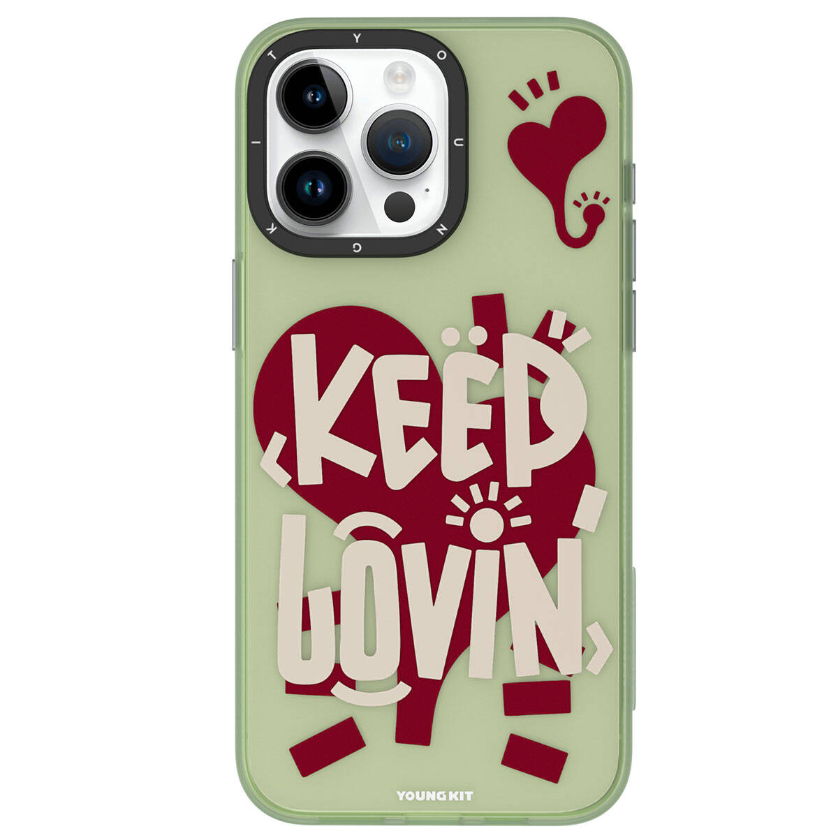 iPhone 15 Pro Kılıf Desenli Youngkit Happy Hearth Serisi Kılıf