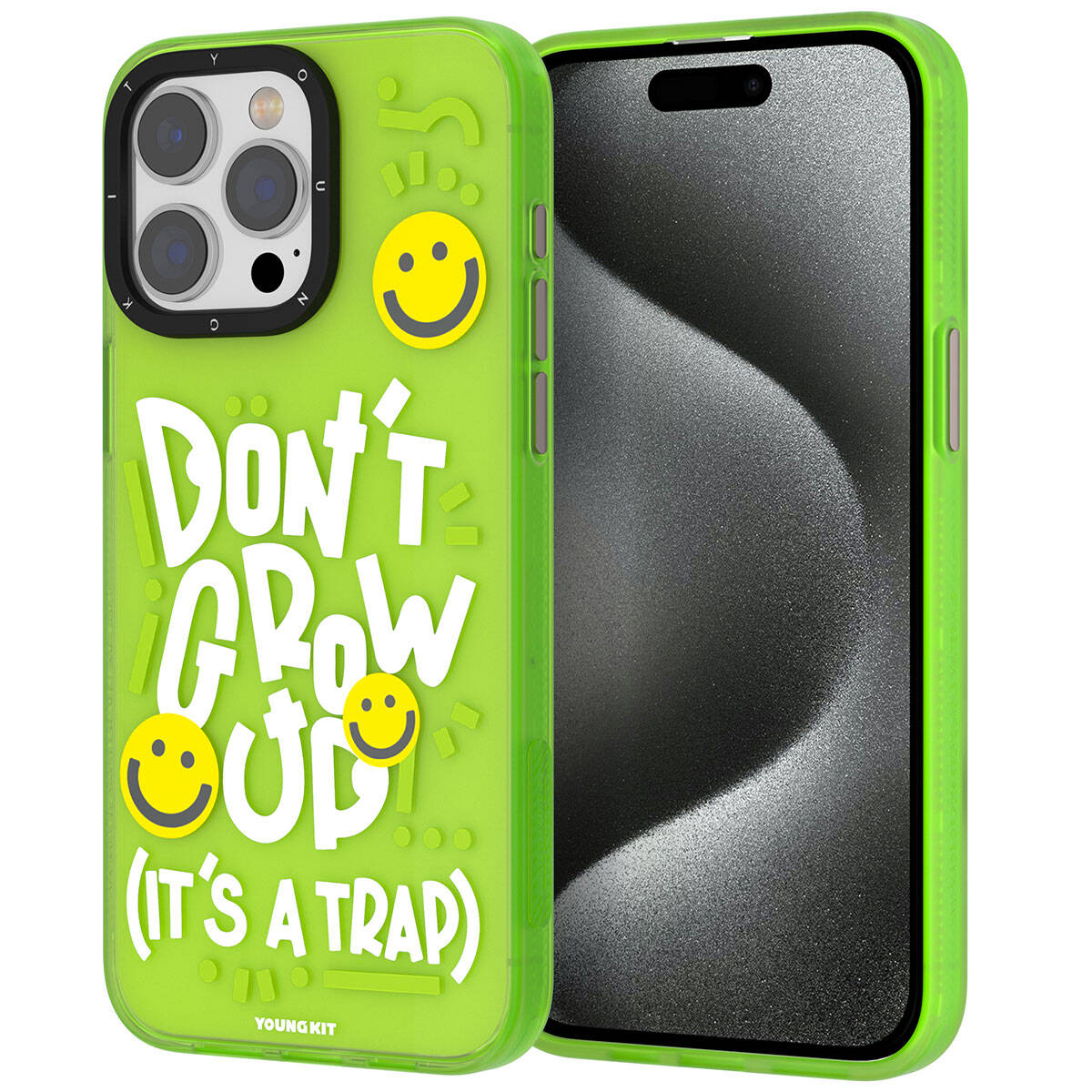 iPhone 15 Pro Kılıf Desenli Youngkit Happy Hearth Serisi Kılıf