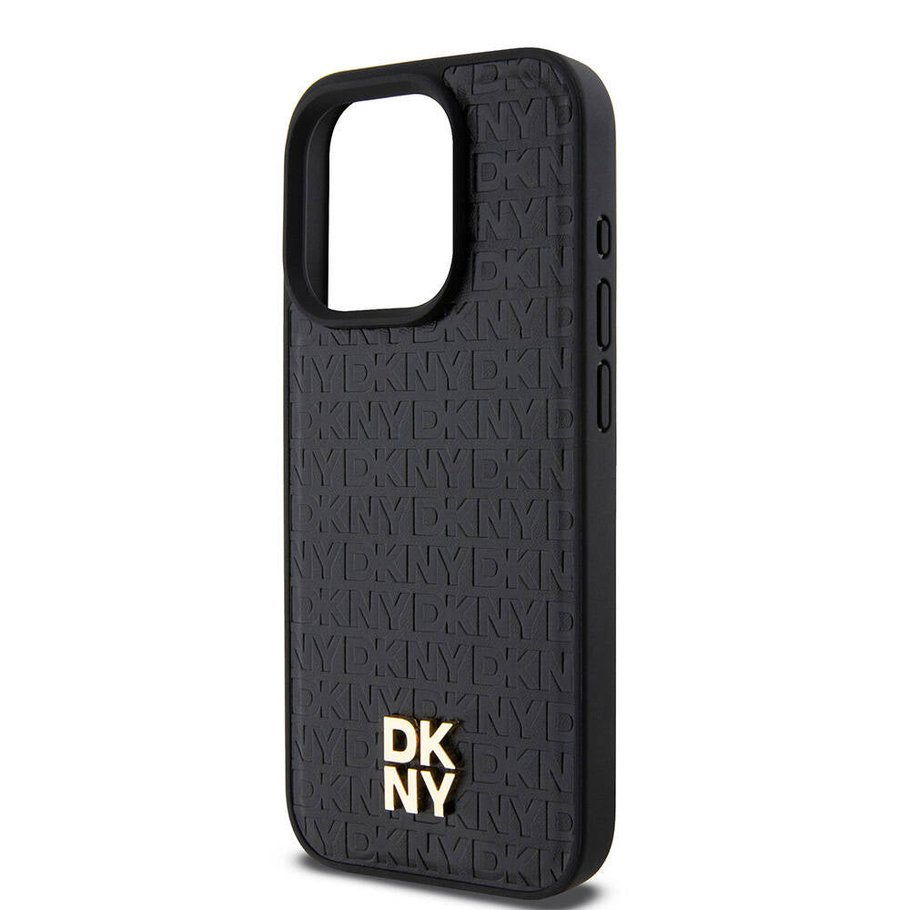iPhone 15 Pro Kılıf DKNY Orijinal Lisanslı M-safe Şarj Özellikli 3D Yazılı Repeat Pattern Kılıf