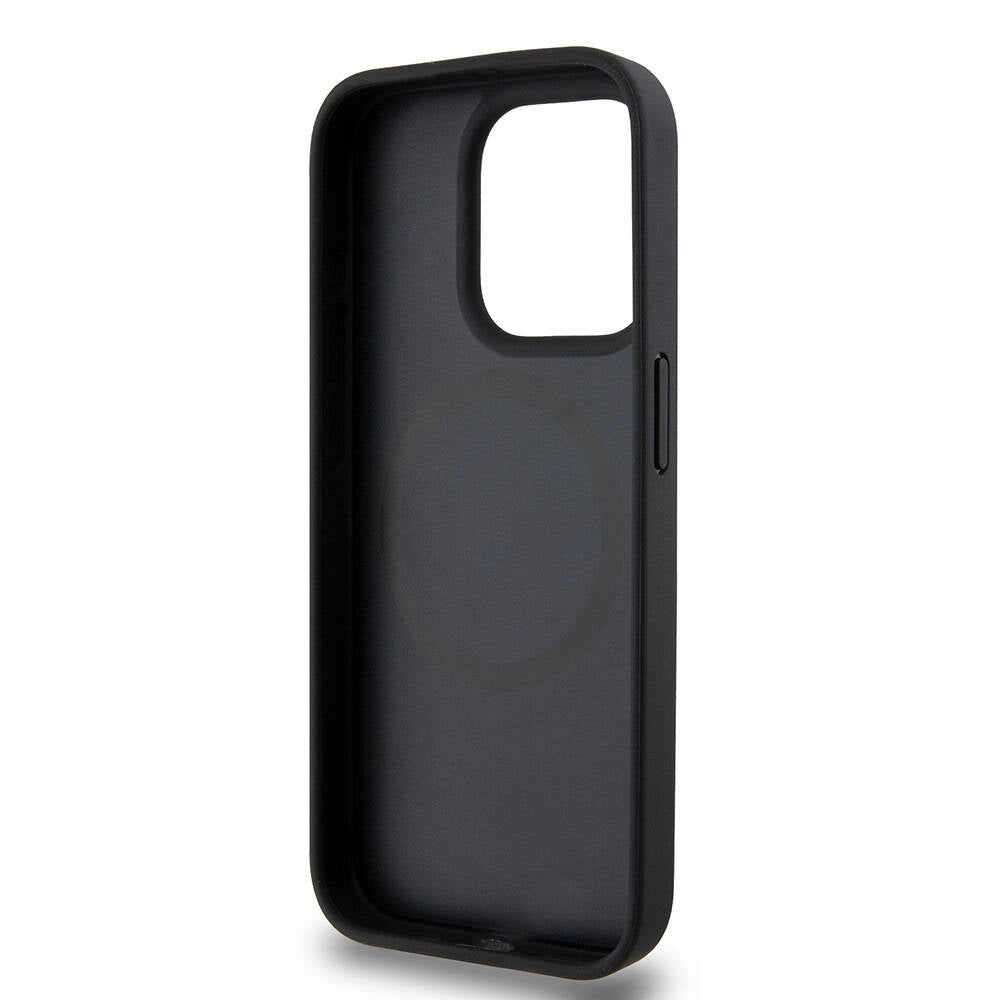 iPhone 15 Pro Kılıf DKNY Orjinal Lisanslı M-safe Şarj Özellikli 3D Yazılı Repeat Pattern Kılıf