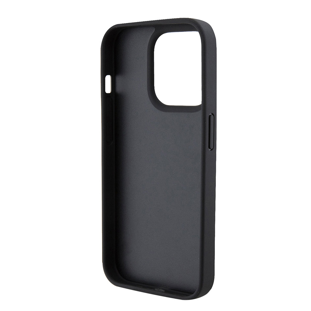 iPhone 15 Pro Kılıf Ferrari Orijinal Lisanslı Deri Dikişli Arka Yüzey Metal Logo Tasarımlı Kılıf