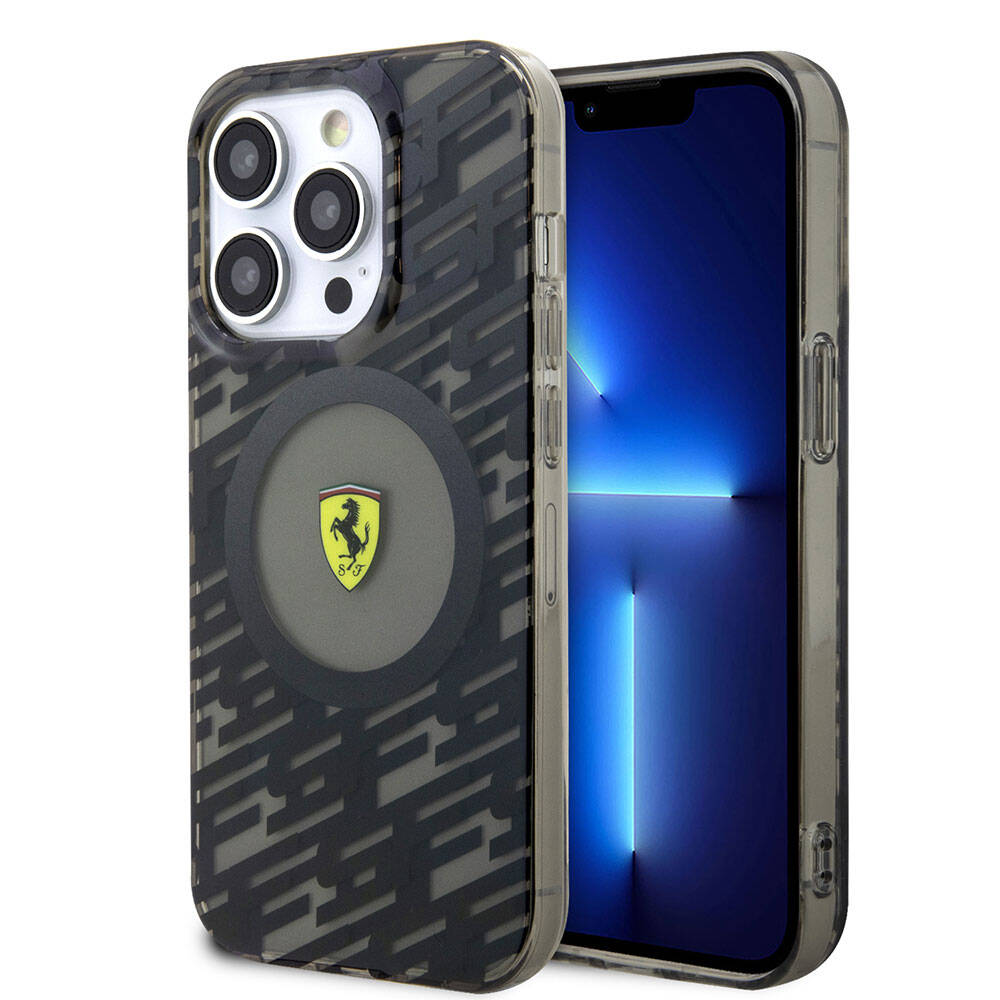 iPhone 15 Pro Kılıf Ferrari Orijinal Lisanslı M-safe Şarj Özellikli Multi SF Kılıf