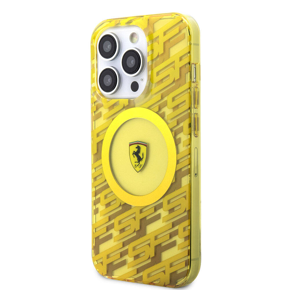 iPhone 15 Pro Kılıf Ferrari Orijinal Lisanslı M-safe Şarj Özellikli Multi SF Kılıf
